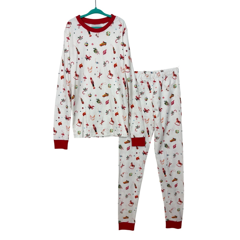 Lake Pajamas Kids Size 12 Holiday Ornament Nutcracker Long Sleeve PJ Set
